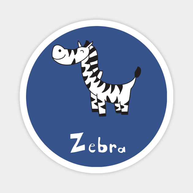 Zebra Magnet by ptdoodles